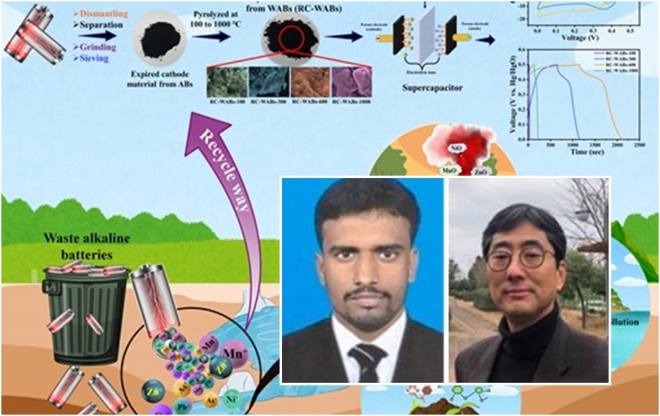 제주대 배진호 교수팀, “폐전지의 재활용 가능”... 알카라인 폐배터리를 이용한 전기 에너지 저장소자로 재활용 