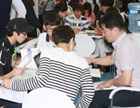 수시박람회서 도외지역 우수 학생 유치 활동