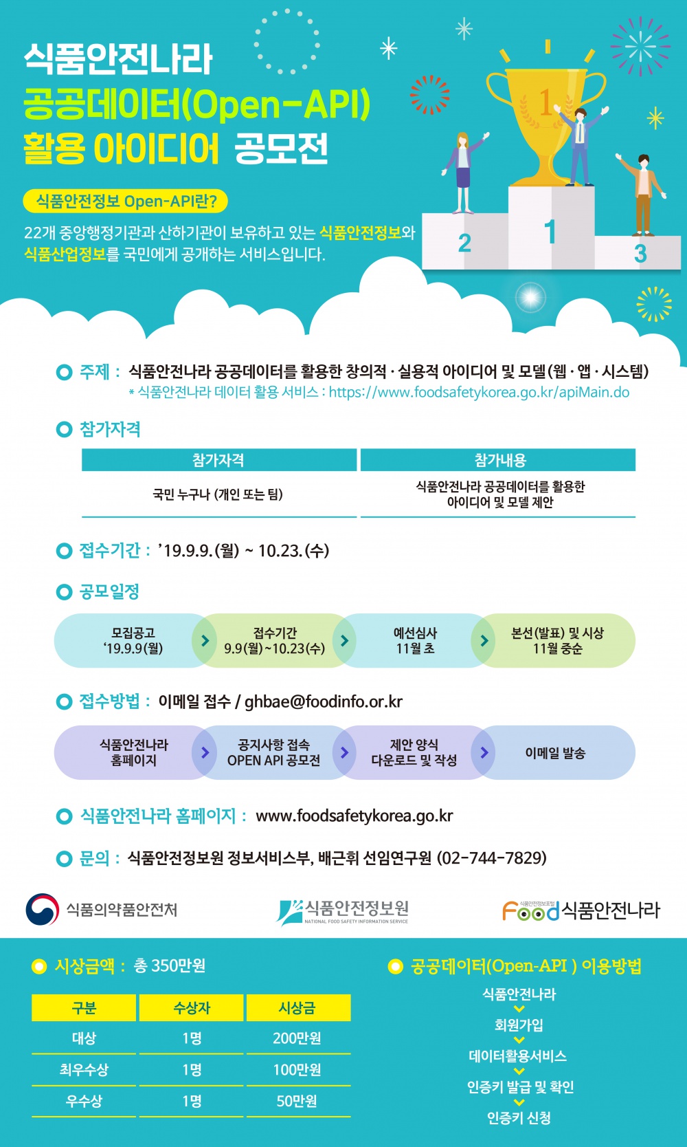 [식품안전정보원] 「식품안전나라 공공데이터(Open-API) 활용 아이디어 공모전」 안내