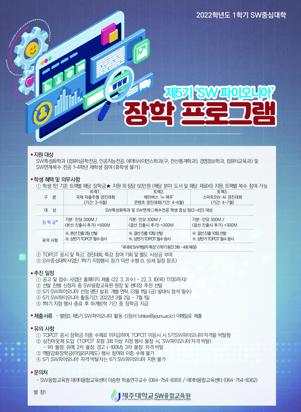 [SW융합교육원] 5기 SW파이오니아 프로그램 모집 안내(트랙2, 트랙3 기간 연장)