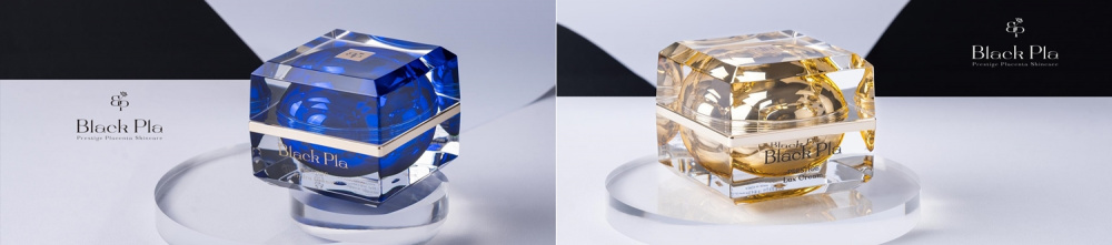 제주흑우 화장품 블랙플라 프레스티지 하이드라 크림(왼쪽), 럭스 크림.jpg